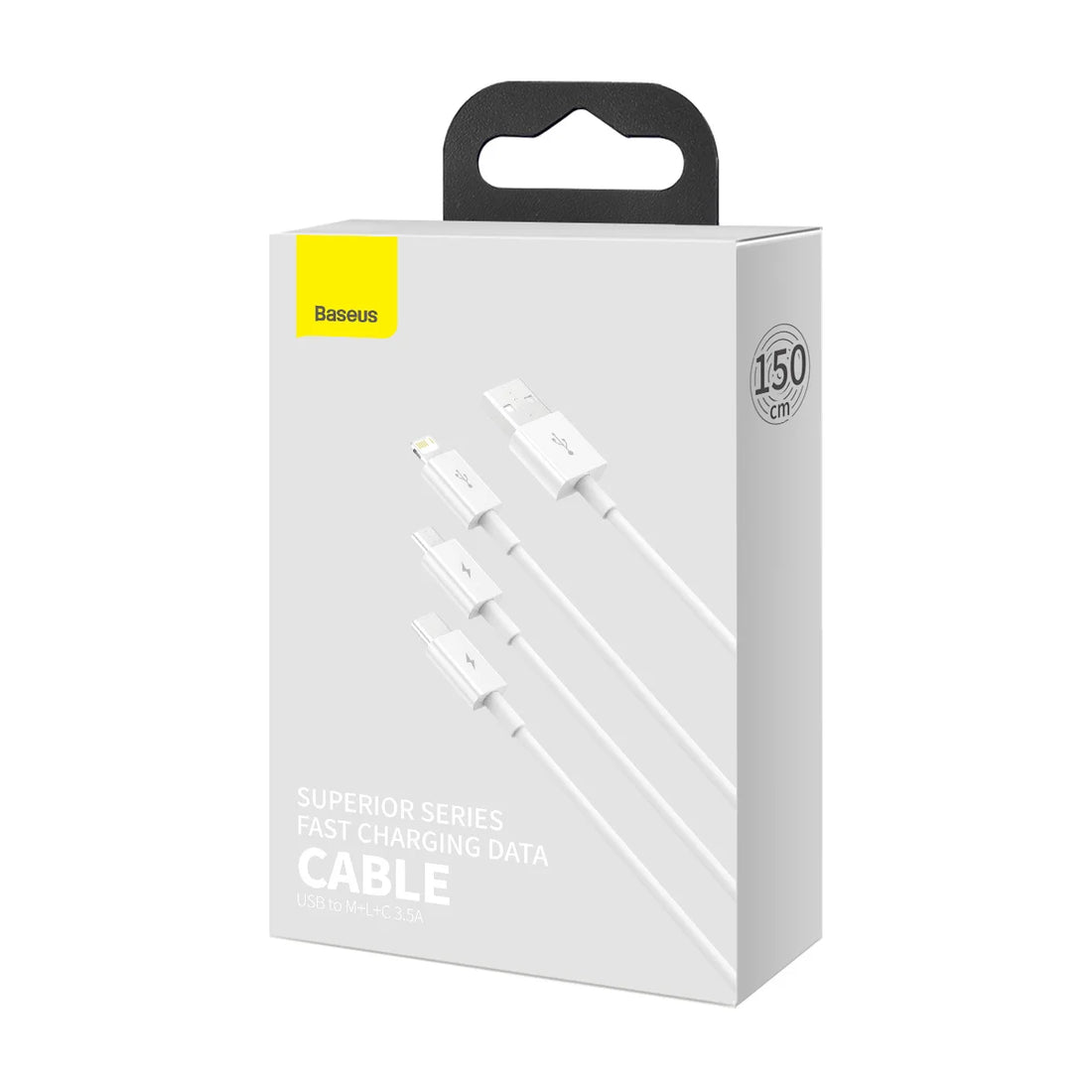 Baseus Superior Series Fast Charging Data Cable USB to M+L+C 3.5A Price in Pakistan