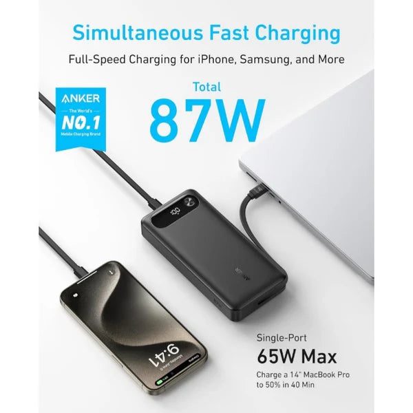 Anker 20000mAh 87W Power Bank Built-In 65W USB-C Cable Price in Pakistan