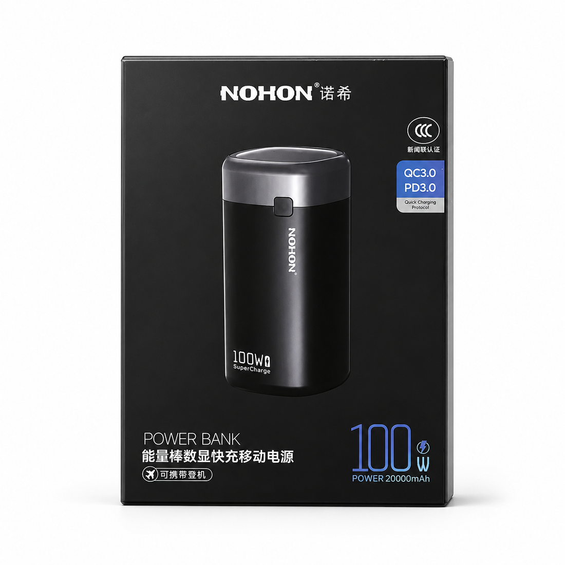 Nohon 20000mAh 100W, NX-P100 – Fast Charging Multi-Port with Digital Display