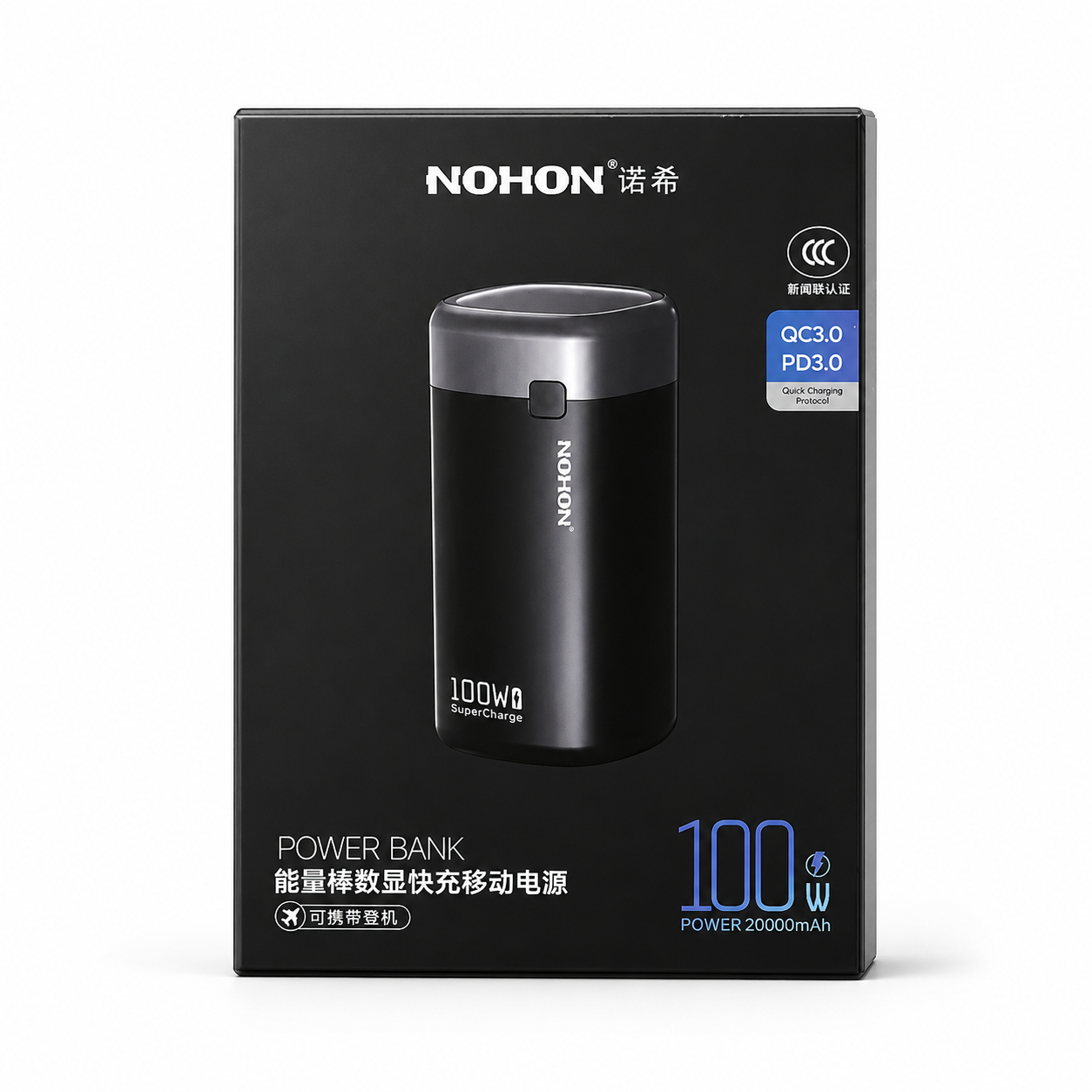 Nohon 20000mAh 100W, NX-P100 – Fast Charging Multi-Port with Digital Display