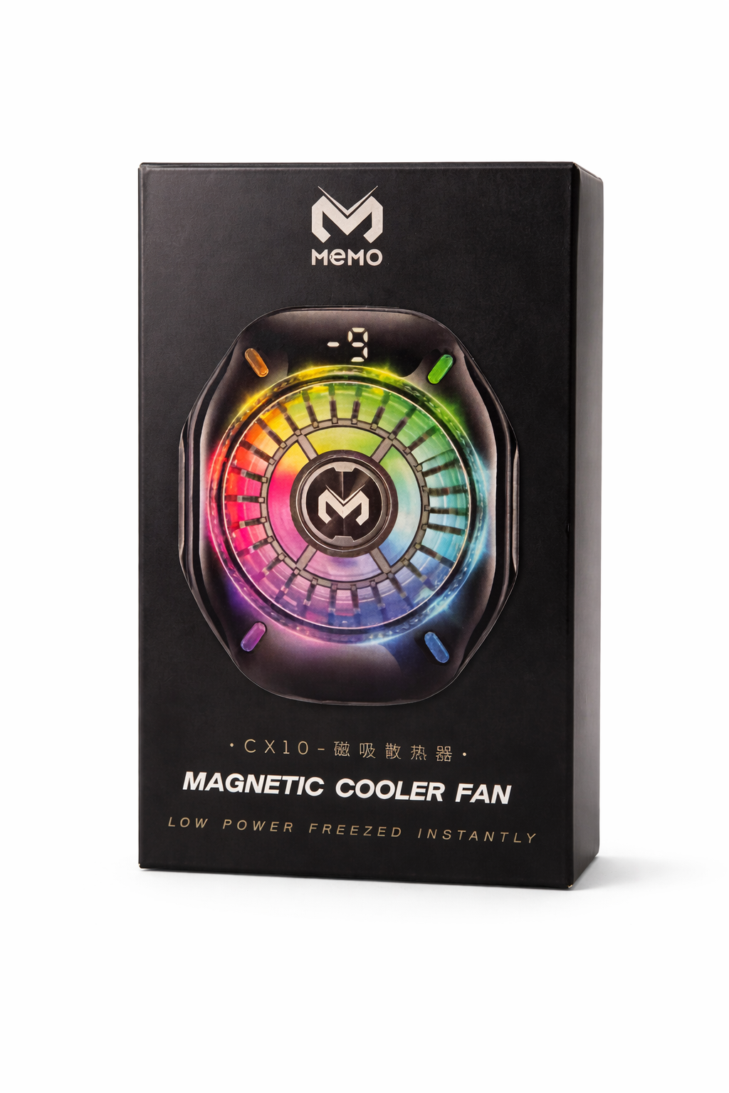 Memo CX10 Mobile Cooling Fan With Digital Display – High-Speed Gaming Phone Cooler, Magnetic Clip & RGB
