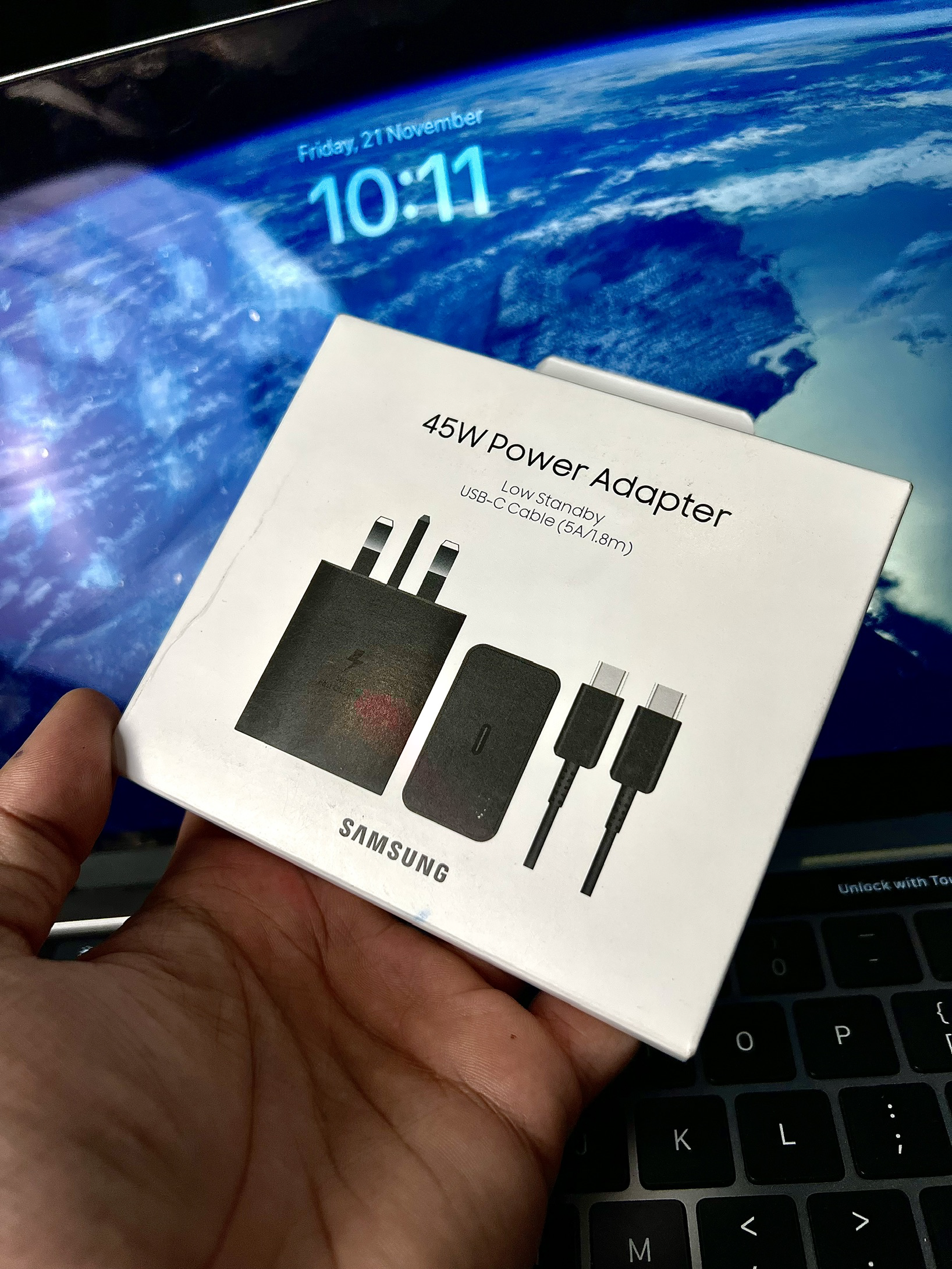 45W PD Fast Charger T4510 with 1.8m 5A USB-C to USB-C Cable – Original Box Packed | Fast Charging Adapter | Best Price in Pakistan