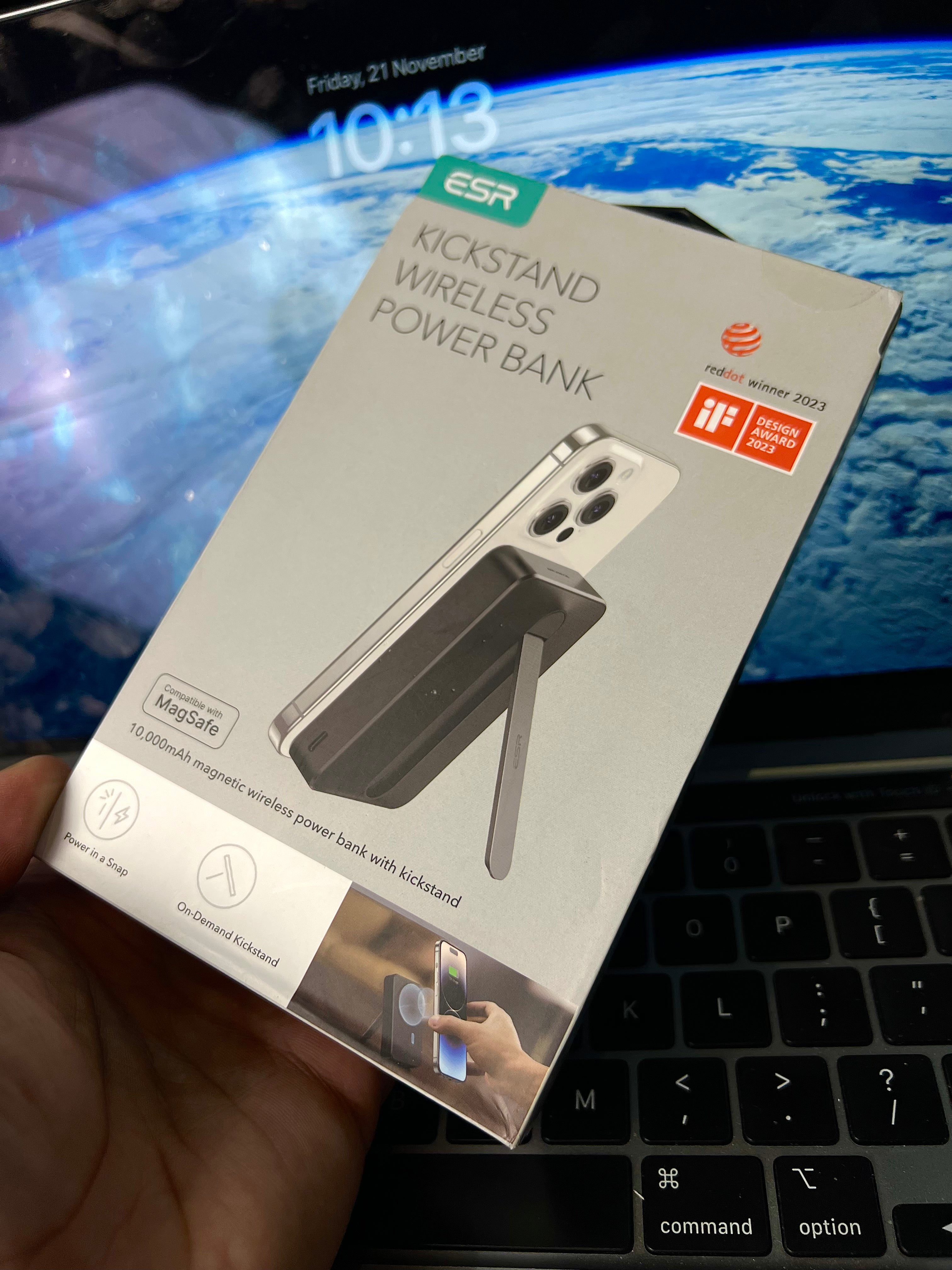 ESR 10,000mAh MagSafe Kickstand Wireless Power Bank – Original | Fast Wireless Charging | Portable Magnetic Battery | Best Price in Pakistan