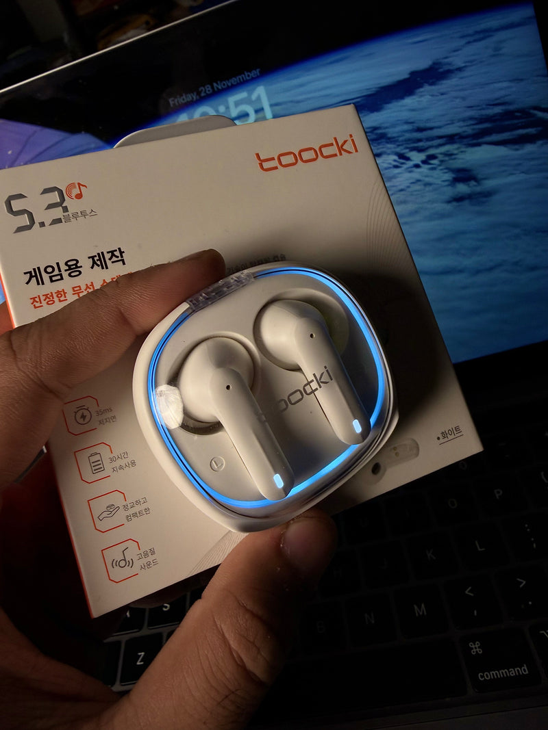 TOOCKI JG01 True Wireless Earbuds – ENC Mic, Deep Bass & Crystal-Clear Calls, Bluetooth 5.3, USB-C Charging