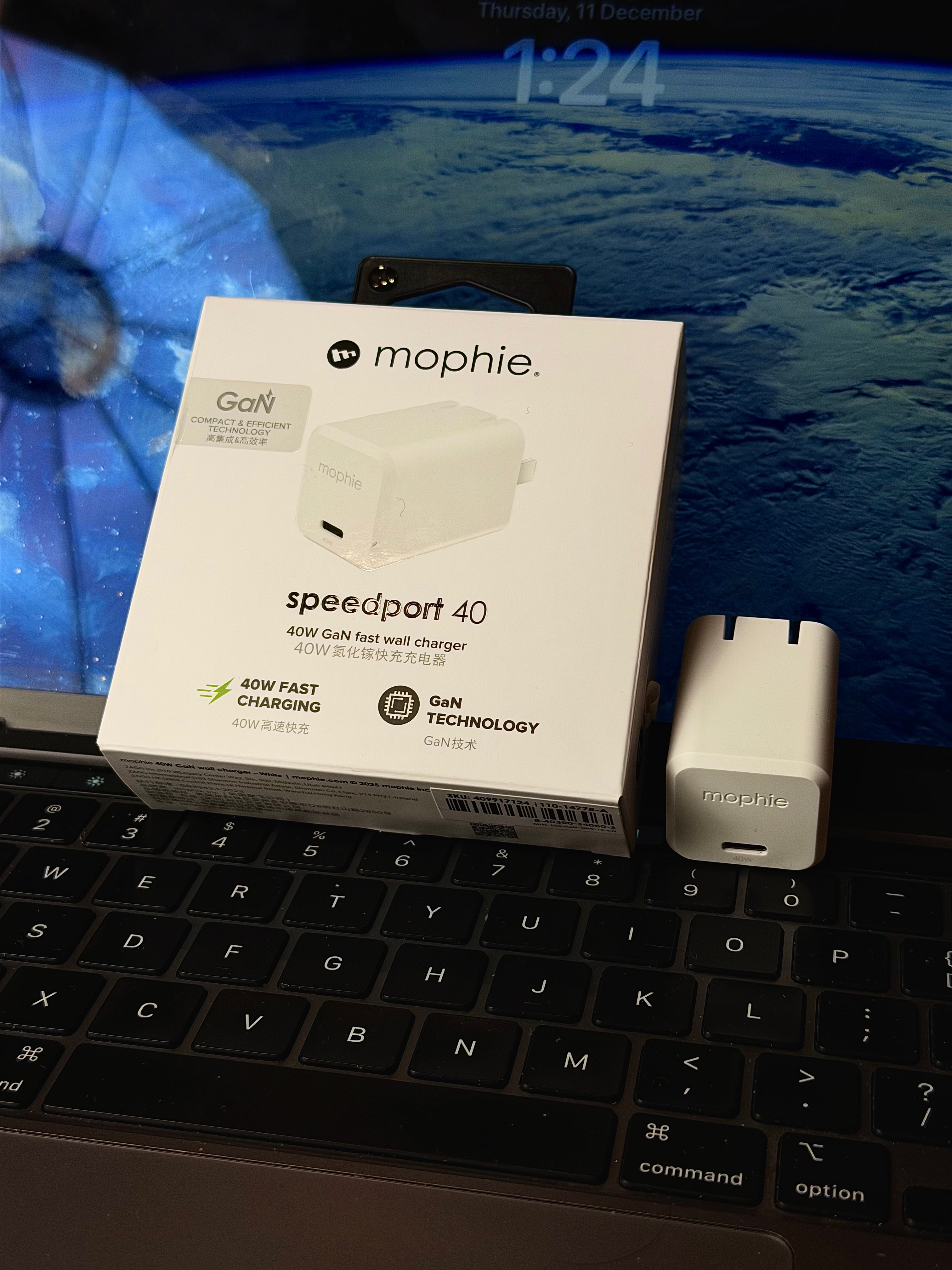 Mophie Speedport 40 GaN Charger – 40W Fast USB-C Wall Charger | Compact GaN Technology | Original Mophie Adapter
