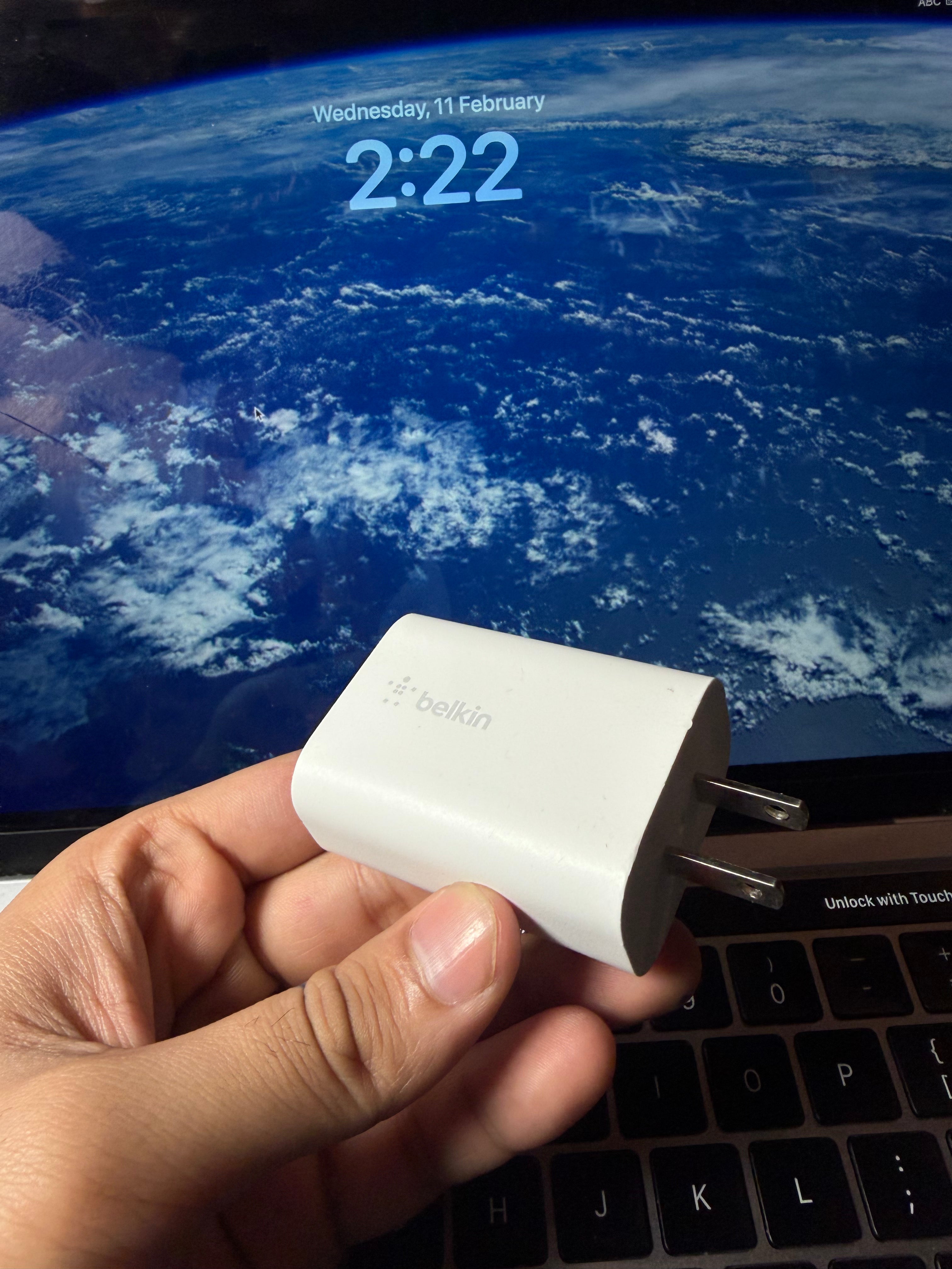 Belkin Original Made For Apple Fast adapter 18W–60W USB-C PD | iPhone, Samsung, Laptop | Open Packing