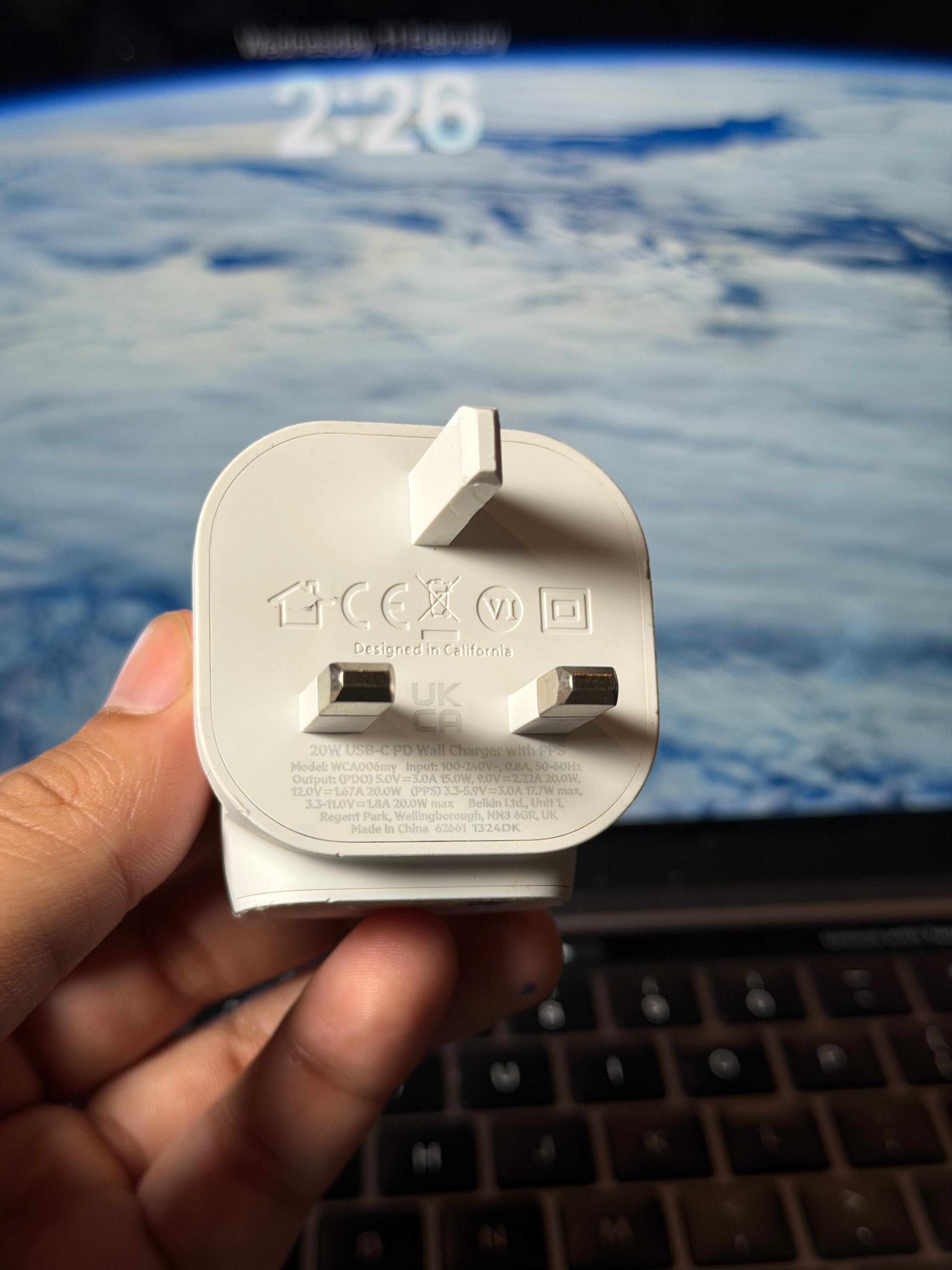 Belkin Original Made For Apple Fast adapter 18W–60W USB-C PD | iPhone, Samsung, Laptop | Open Packing