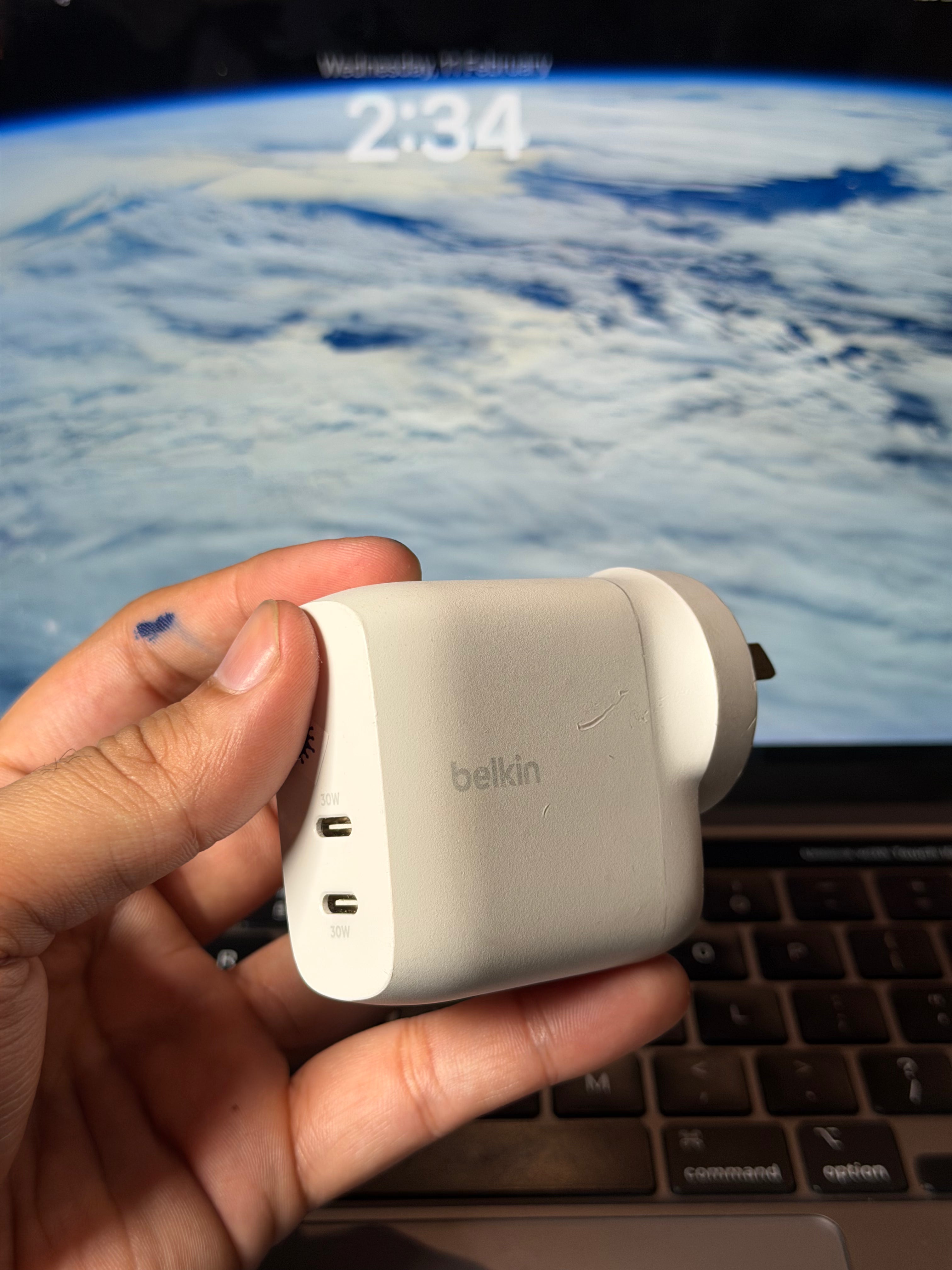 Belkin Original Made For Apple Fast adapter 18W–60W USB-C PD | iPhone, Samsung, Laptop | Open Packing