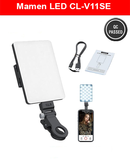 MAMEN CL-V11R RGB + Bi-Color LED Light for Mobile & Camera – 2500K-9000K, 24 FX Effects, Rechargeable