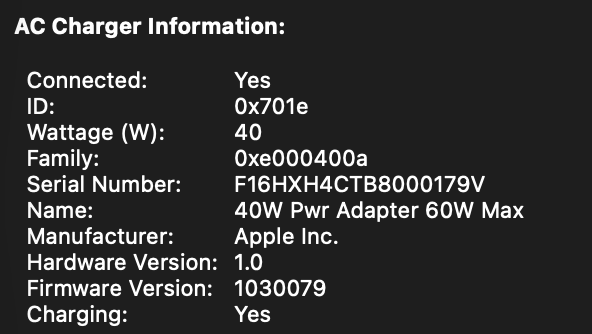 Apple 40W USB-C Power Adapter 60W Max Price in Pakistan – High Quality, Verifiable on Macbooks, Non original