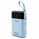 NOHON LS-DY259 20000mAh 22.5W power bank in Light Blue, front studio illustration with digital display