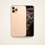 Used iPhone 11 Pro in gold, front and back