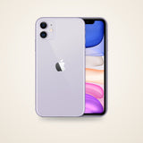Used iPhone 11 in purple, front and back