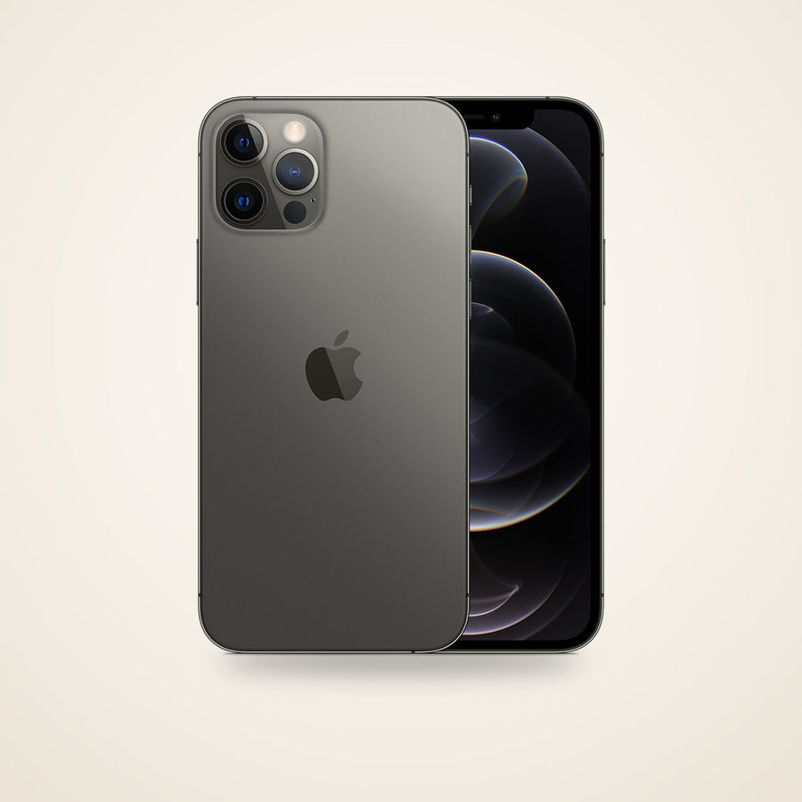 Used iPhone 12 Pro in graphite, front and back