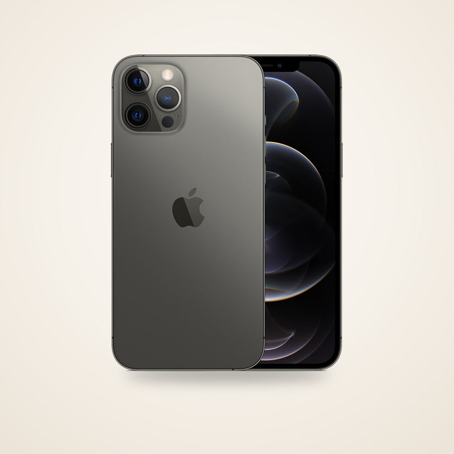 Used iPhone 12 Pro Max in graphite, front and back