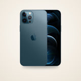 Used iPhone 12 Pro Max in pacific blue, front and back