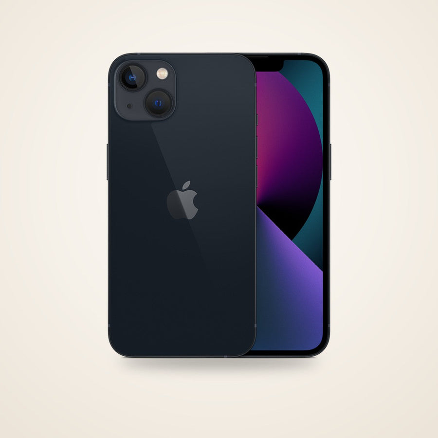 iPhone 13 (PTA approved) in Midnight (black), front and back