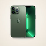 Used iPhone 13 Pro in alpine green, front and back