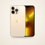 Used iPhone 13 Pro in gold, front and back