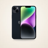 Used iPhone 14 Plus in midnight, front and back