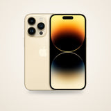 Used iPhone 14 Pro in gold, front and back