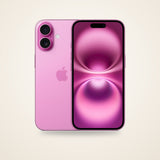 Used iPhone 16 in pink, front and back