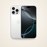 Used iPhone 16 Pro Max in white titanium, front and back