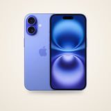 Used iPhone 16 in ultramarine, front and back