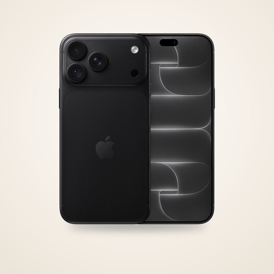 Used iPhone 18 Pro Max in black, front and back