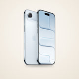 Used iPhone Air in sky blue, front and back
