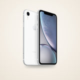 Used iPhone XR in white, front and back