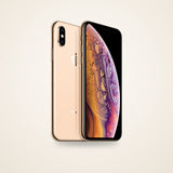 Used iPhone XS in gold, front and back