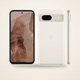Used Google Pixel 8a in porcelain, front and back